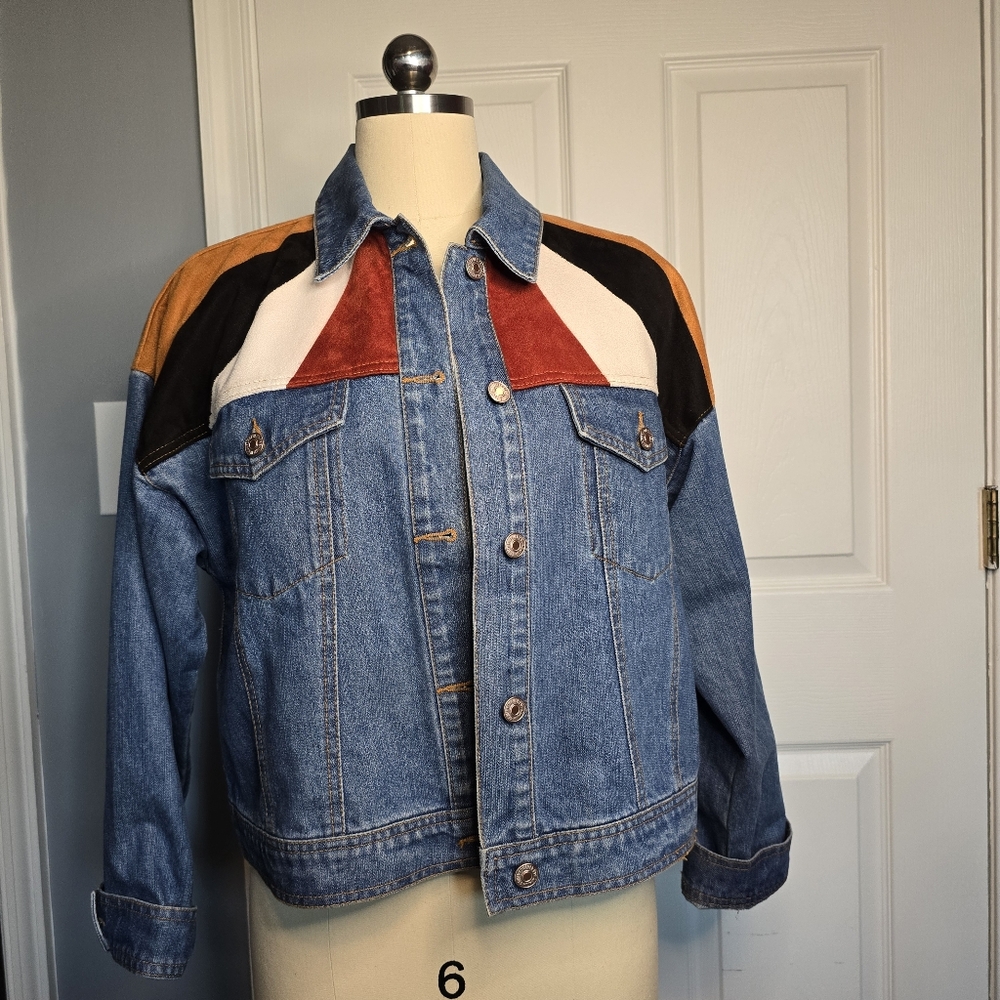 Medium Forever 21 Denim and Suede jacket